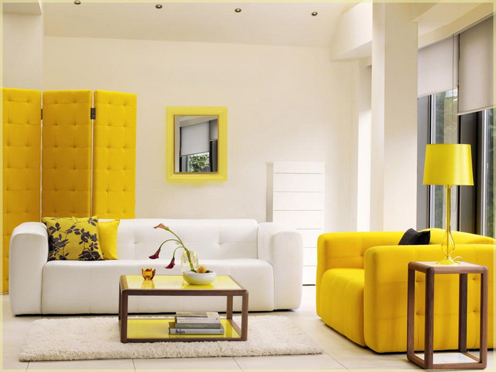 Nytt gult vardagsrum