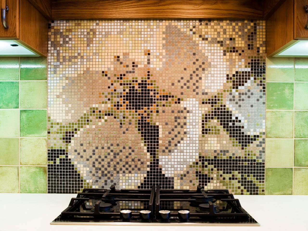 Super Cool Mosaic Kitchen Backsplash