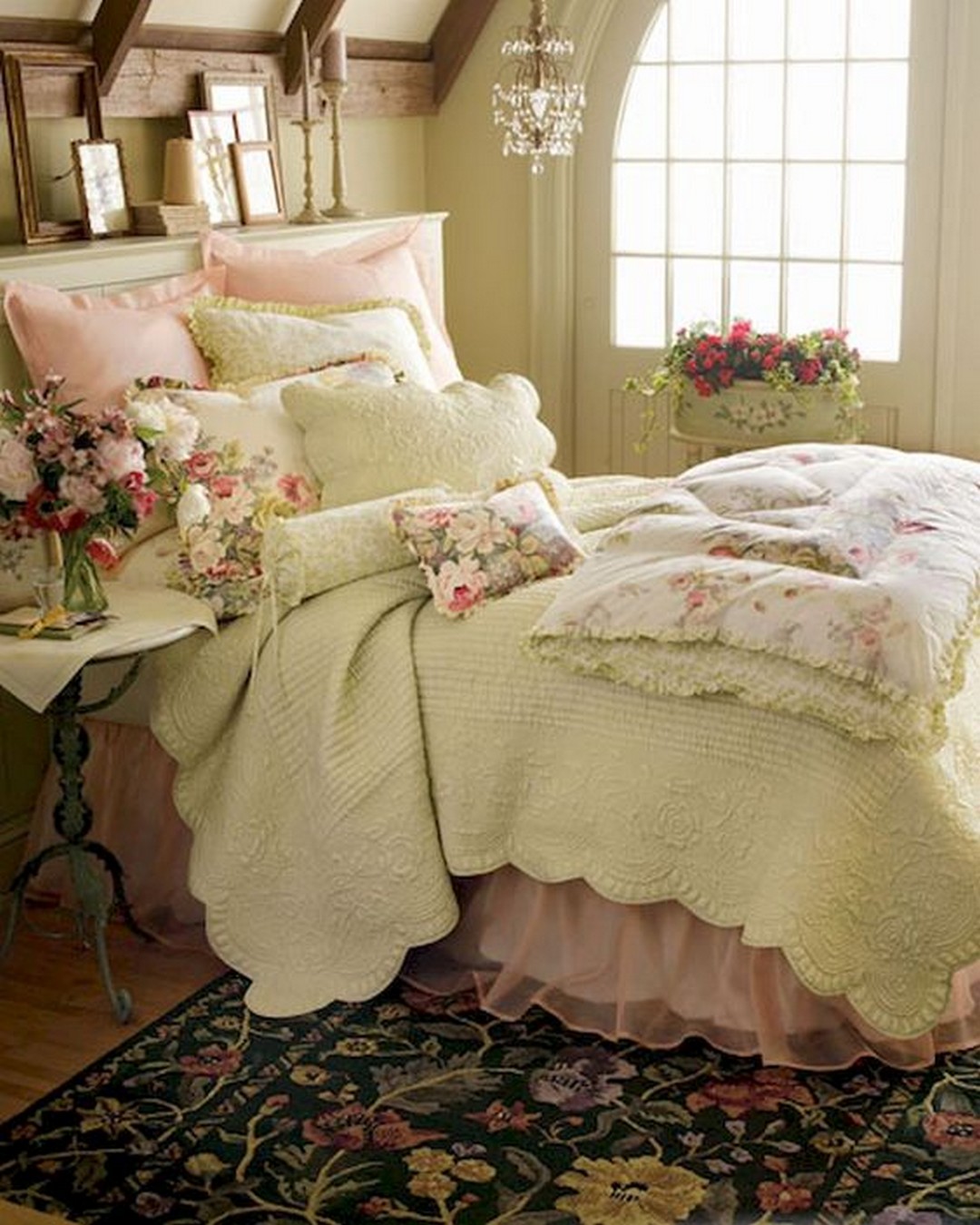 Romantiskt rosa sovrum