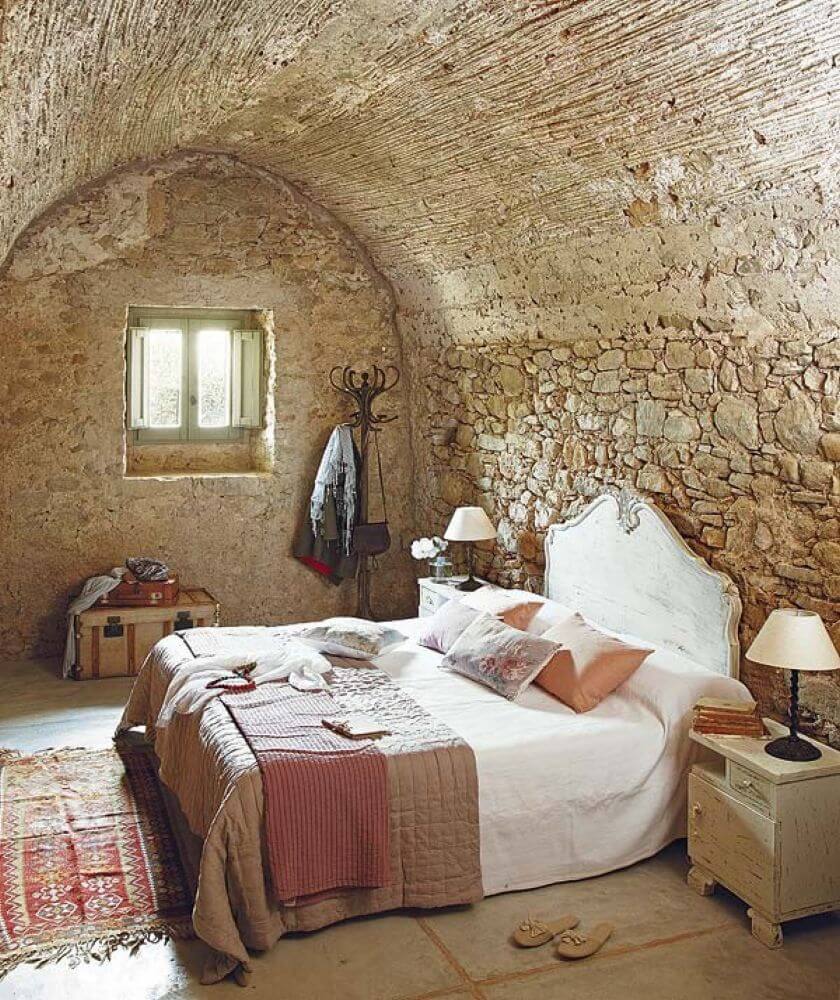 Äkta vintage sovrum