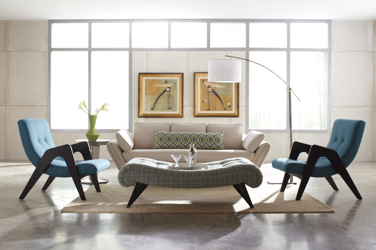 Attraktiv möbeldesign för ett unikt vardagsrum