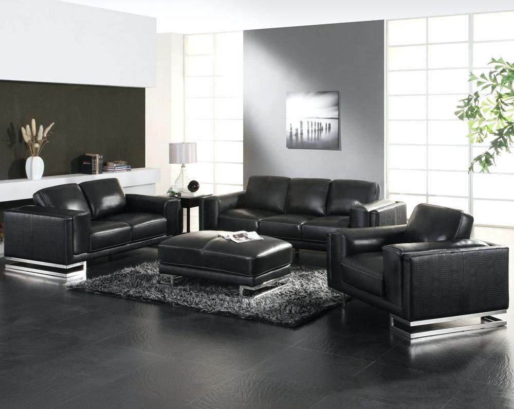 Elegant svart och grått vardagsrum