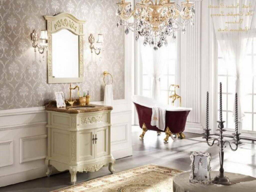 Glittrande viktorianskt badrum