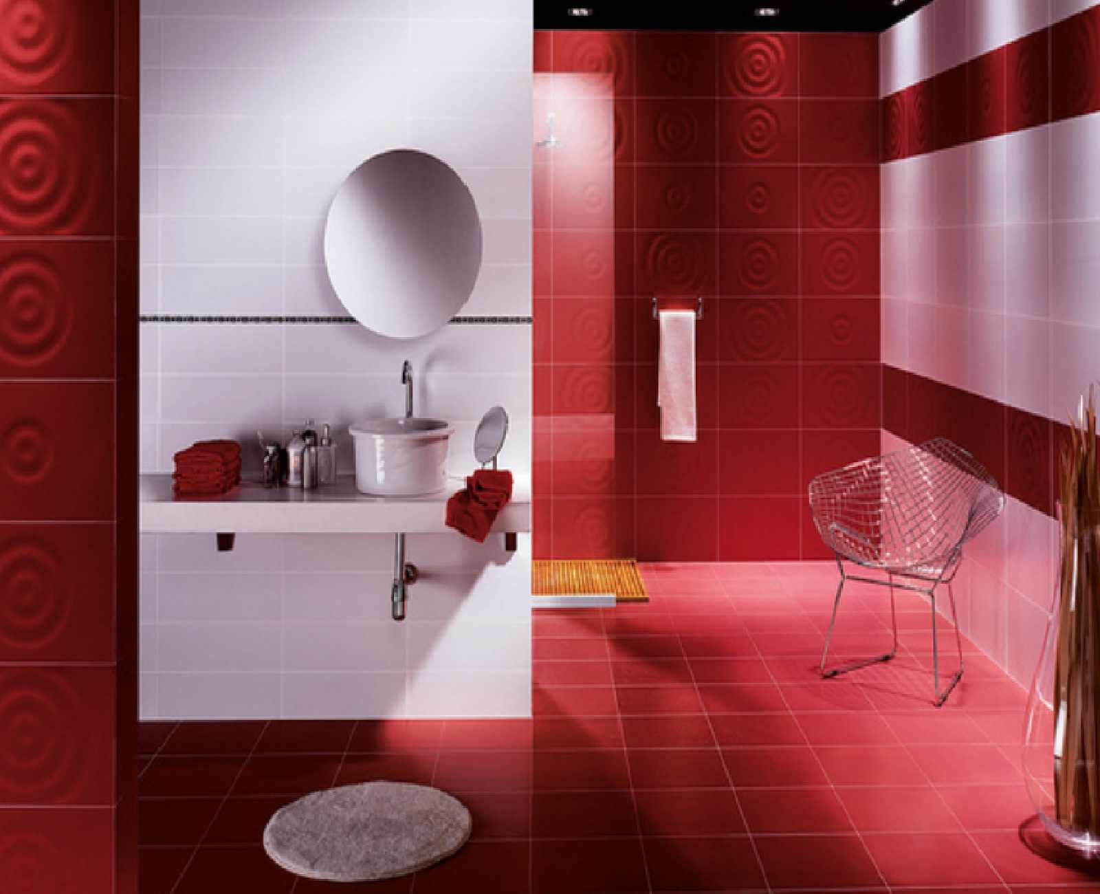 Fantastiskt rött badrum