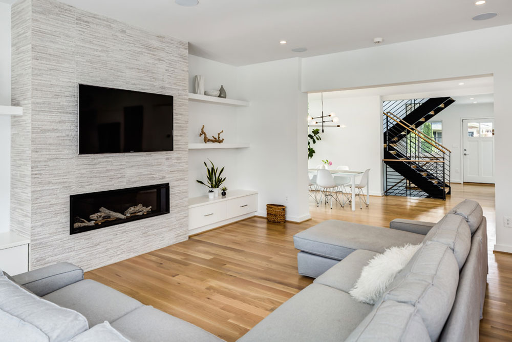 Lyon-Village-Addition-by-Moser-Architects-PLLC Minimalistiska vardagsrumsidéer som du bör använda i ditt hem