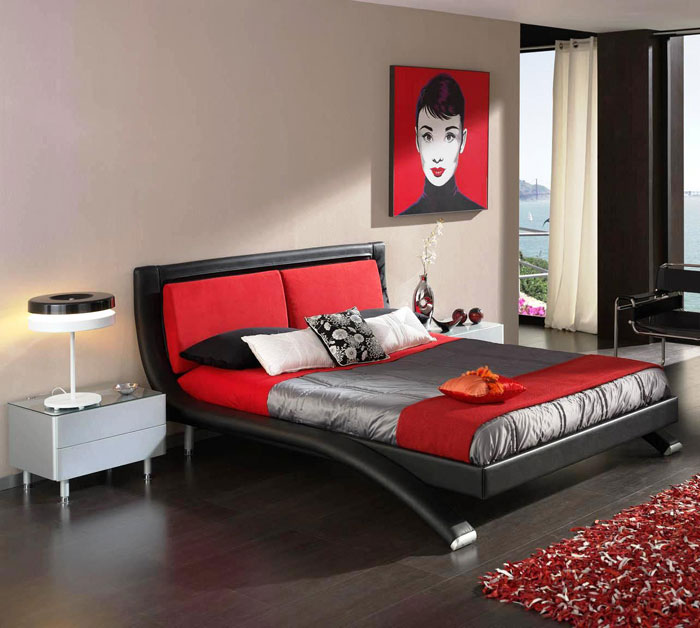 68962299226 Idéer för att dekorera ditt sovrum med rött, vitt och svart