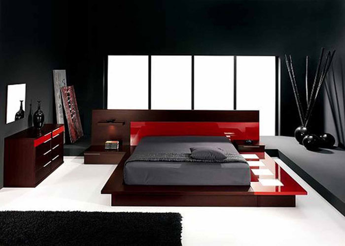 68962332714 idéer för att dekorera ditt sovrum med rött, vitt och svart