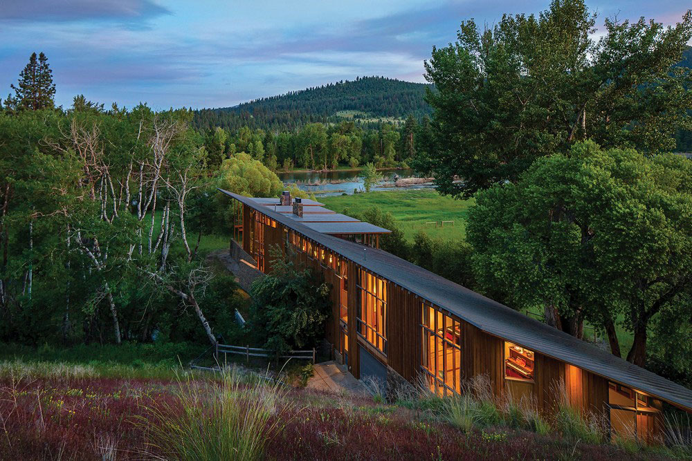 A-Modern-Home-With-A-View-In-Montana-4 Ett modernt hem med utsikt i Montana Designad av Cutler Anderson Architects