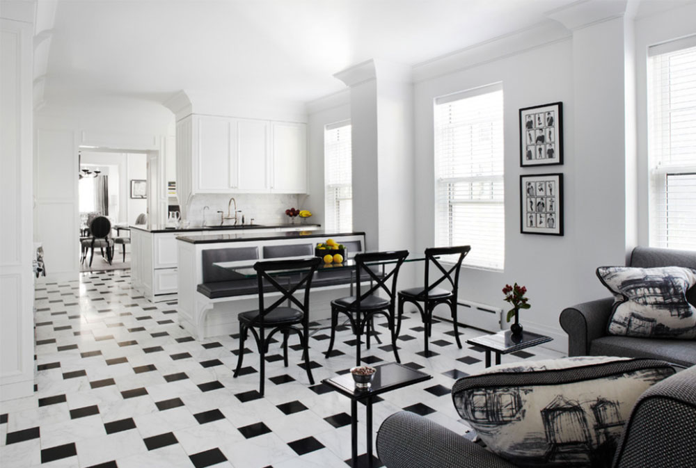 Streeterville-Renovation-by-Q-Construction Black and White-Kitchen-Design-Ideas