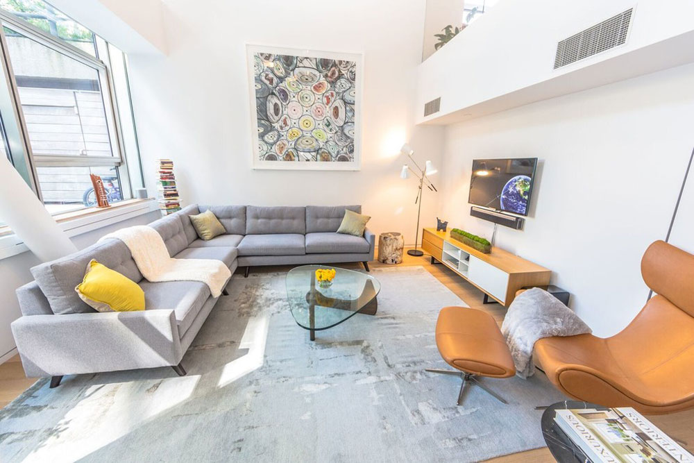 Chelsea-Duplex-av-Marie-Burgos-Design Inredning av en modern lägenhet: inredning, möbler och idéer