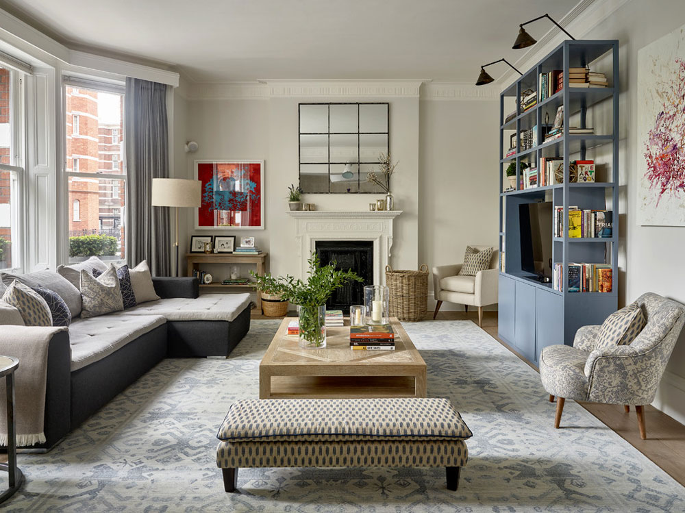 Earls-Court-Modern-Apartment-von-Lisette-Voute-Designs Inredning av en modern lägenhet: dekor, möbler och idéer
