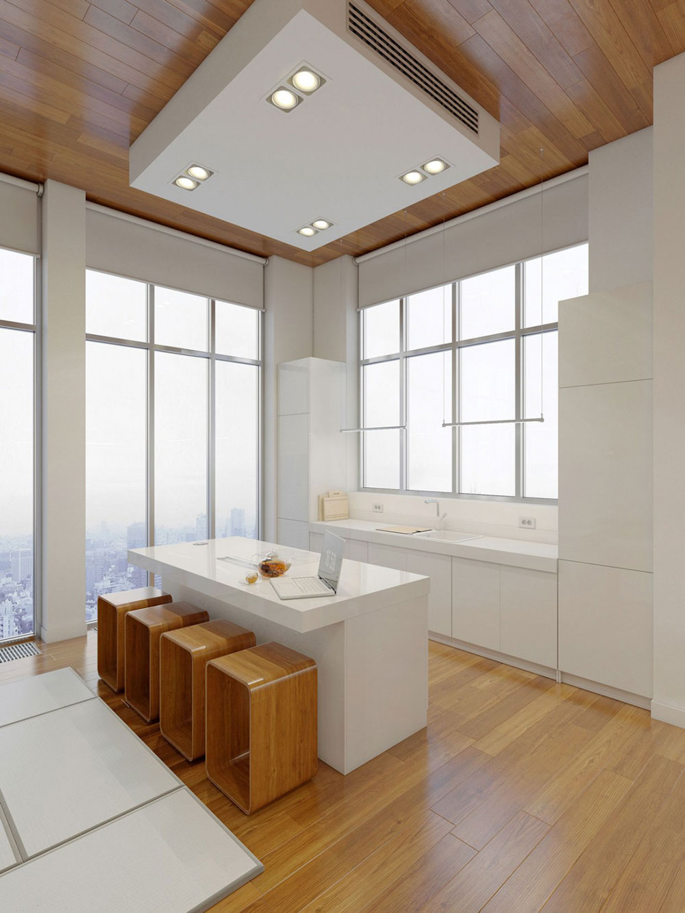 Lovely-Kitchen-Interiors-With-White-Cabinets-4 Vacker köksinredning med vita skåp