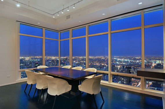 man10 Minimalistisk takvåning på Manhattan med ytterväggar av glas