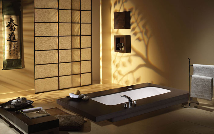 79456099529 Den eleganta designen av badrum i japansk stil