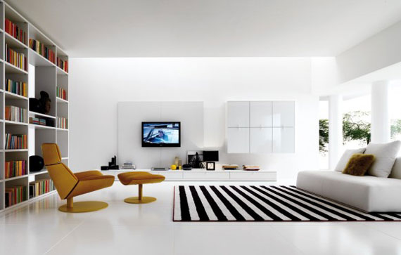 19 Skönheten i minimalistiska vardagsrum med exempel