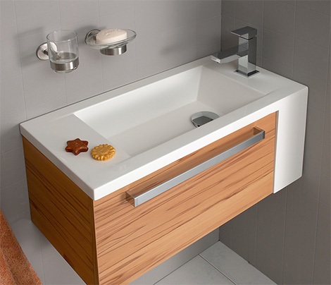 Oasis Compact Bath Vanity från Pelipal för små badrum