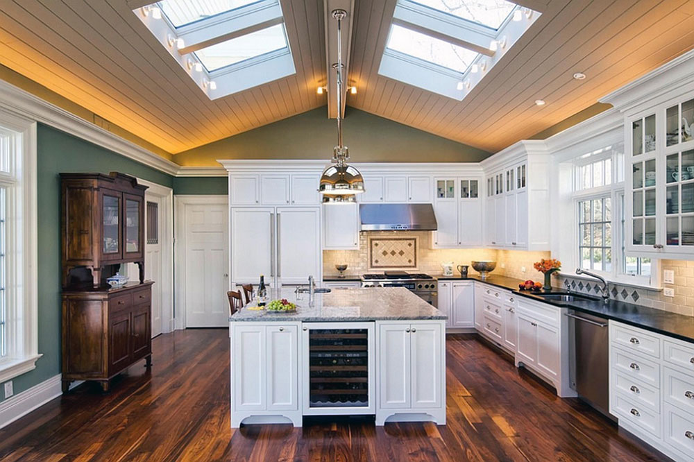 Kök med takfönster-för-mer-naturligt-ljus-1 Kök med takfönster för mer naturligt ljus