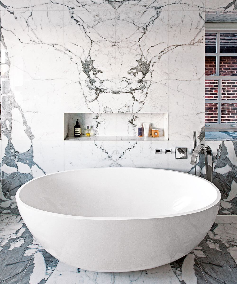 Unikt badrum i marmor