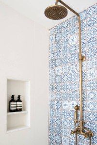 Blå badrumsidéer.  Design, dekor och tillbehör