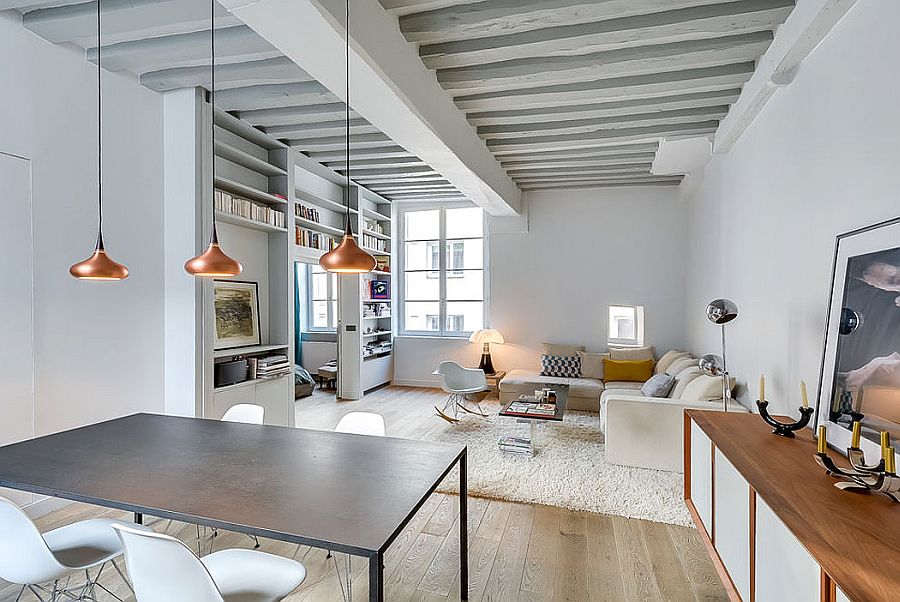 Modern lägenhet i Paris Designad av den franska inredningsarkitekten Tatiana Nicol
